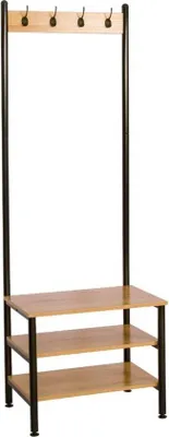 Image de Armoire avec étagère à chaussures, robuste, 60 x 175 cm, en bois, style moderne