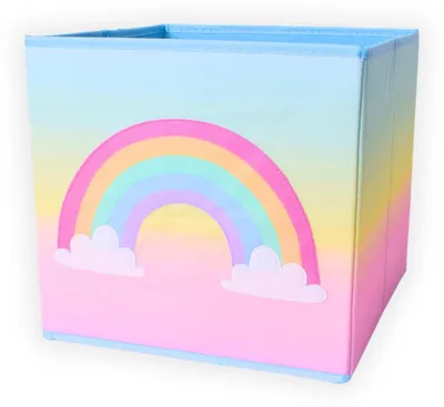 Productafbeelding van Opbergdoos met Regenboog Motief voor Kinderkamer