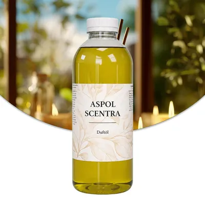 Produktbild von Aspol Scentra Zitronengras und Citronella UFIREADY Duftöl für Kerzen und Diffusoren 1000 ml, KI-generiertes Bild