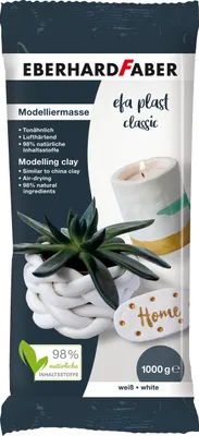 Lufttrocknende Modelliermasse weiß, 1 kg – EFA Plast