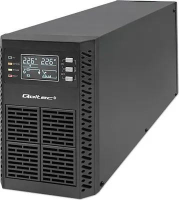 Produktbild von Qoltec 52281 Unterbrechungsfreie Stromversorgung (USV) Doppelwandler (Online) 2 kVA 2000 W 3 AC-Steckdose(n)