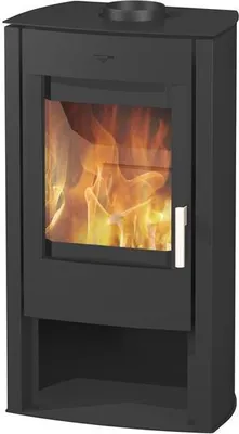 Produktbild von Fireplace Tuvalu, Freistehende Feuerstelle, Geschlossen, Brennholz, Pellet, Schwarz, Drinnen, Rechteckig