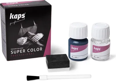Produktbild von Kaps super colour Leder- & Kunstlederfarbe inkl. Reiniger - (116) Mitternacht - 25ml