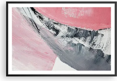 Produktbild von Gerahmtes Poster - Schwarzer Rahmen - Rosa Grau Farbe - 91,5x61 cm - Wand Bild - Wanddeko - Wandbilder - Kunstposter - Wandposter - Bilderrahmen - Bilder - Kunstdruck Wanddekoration - P2BAA91x61-4982