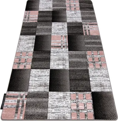 Produktbild von Teppich ALTER Siena Quadrate Gitter grau Grau 160x220 cm