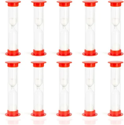 Productafbeelding van Zandloper 1 minuut, 10 stuks, voor tandenpoetsen