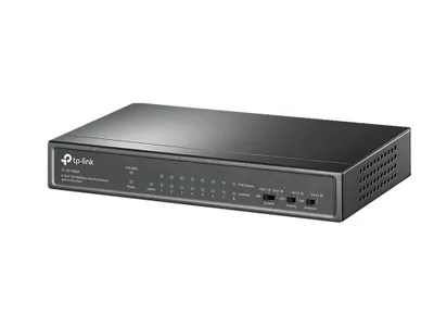 Produktbild von TP-Link TL-SF1009P - Switch - unmanaged - 8 x 10/100 (PoE+) + 1 x 10/100 - Desktop - PoE+ (65 W)