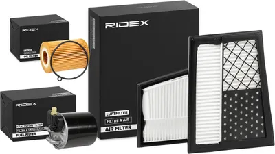 Produktbild von RIDEX Filterset Inspektionspaket Filtersatz passend für MERCEDES-BENZ M-Klasse (W164)
