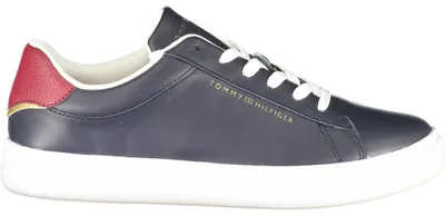Produktbild von Bequemer blauer Damensportschuh mit Schnürsenkeln und herausnehmbarem Fußbett
