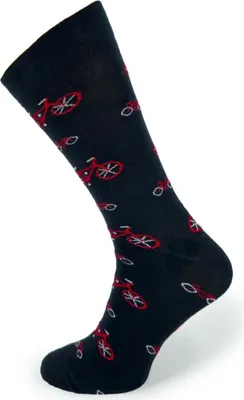 Produktbild von Socken in Schwarz für Männer mit Fahrradmuster Herrensocken aus Baumwollmischung 39/42
