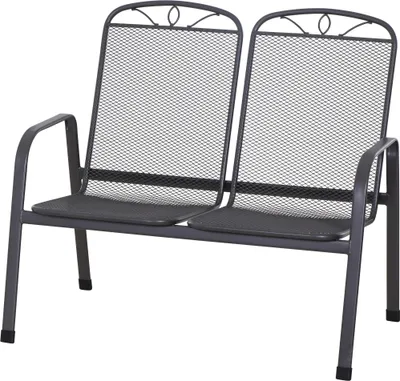 Produktbild von Gartenbank >Elda< in matt-anthrazit - 107,5x94x65 (BxHxT)
