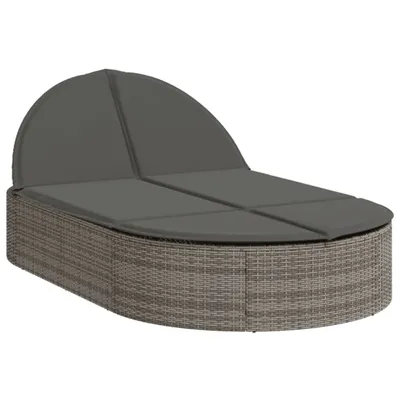 Produktbild von VidaXL 368648, Lounge, Gepolsterter Sitz, Polyrattan, Stahl, Grau, 110 kg, 2000 mm