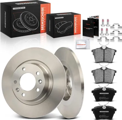 Obrázek produktu pro Frankberg 2x brzdové kotouče 4x brzdové destičky zadní náprava pro Peugeot 407 Coupe 6C 2.0L 2.2L 2.7L 3.0L 2005-2010