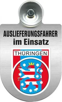 Produktbild von Einsatzschild Windschutzscheibe incl. Saugnapf - Auslieferungsfahrer im Einsatz - 309365 - incl. Regionen nach Wahl Color - Region Thüringen