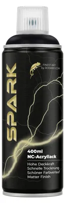 Produktbild von SPARK Sprühdose 400ml – Matte Sprühfarbe - Tiefschwarz