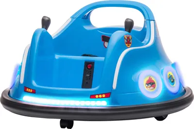 Zdjęcie produktu dla Samochodzik dziecięcy 12V z pilotem 2,4 G, elektryczny zderzak z muzyką i światłami, 1,5-3 km/h, elektryczny samochód dziecięcy obracany o 360°, dla dzieci 3-5 lat, niebieski