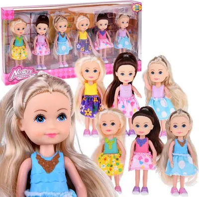 Produktbild von Set aus 6 Mini-Puppen, 12cm, Bewegliche Gelenke