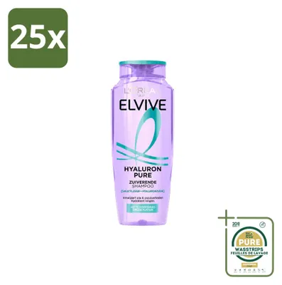 Produktbild von 25 x L'Oréal Paris Elvive Hyaluron Pure Shampoo - 250 ml - Vorratspackung - 25 Stücke