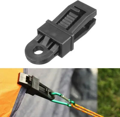 Produktbild von 24-teiliges Planen-Clips, Zelt Clips Planenhalter Klammern-Set mit starkem Verriegelungsgriff und Ösen, Befestigungsclips für Zelt/Markisen/Sonnensegel