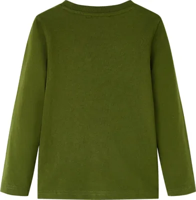 Immagine prodotto di vidaXL Camicia a maniche lunghe per bambini cachi scuro 116