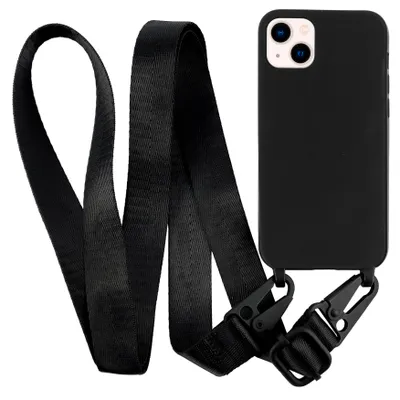 Produktbild von Handykette für Apple iPhone 13 - Handyhülle mit Schnur Cover in Schwarz