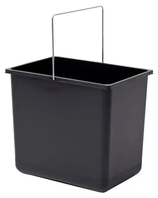 Obrázek produktu pro Vnitřní koš černý 18L Odpadkový koš Odpadkový koš 316x226x286mm Hailo 1086239 pro vestavěný systém odpadkových košů Prostorově úsporný tandem TR Swing 40.2/36A Skříně s výklopnými dveřmi