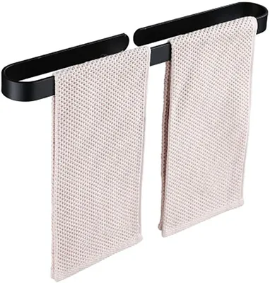Obrázok produktu pre Držiak na uterák bez vŕtania na WC a kúpeľňu 30cm/40cm/50cm (50cm, čierny)