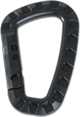 Immagine prodotto di Moschettone ABS in plastica nero confezione da 2 pezzi