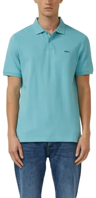 Zdjęcie produktu dla s.Oliver 2138262.6603.XXL, koszulka polo, Męski, Turkusowy, XXL, Casual, Kołnierzyk polo