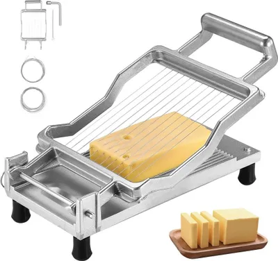 Produktbild von Käseschneider Draht - Butterschneidemaschine 317x169x90mm - Käsehobel für Käse und Butter - präzise Schneidetechnologie