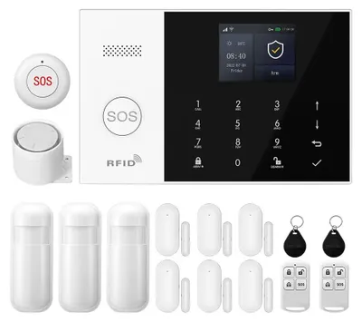 Obrázok produktu pre Bezpečnostný systém, bezdrôtové pripojenie, diaľkové monitorovanie, 4G WiFi sada D