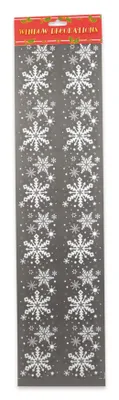 Produktbild von Riffelmacher Fensterdekoration Schneeflockenbanner 75139 - Weiß Glitter 60cm