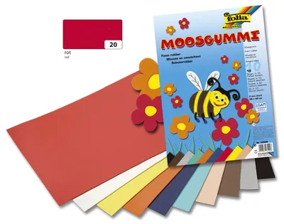 Obrázek produktu pro folia Moosgummi, (B)290 x (H)400 mm, hochrot