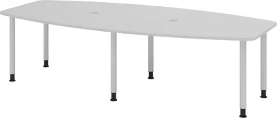 Produktbild von bümö Konferenztisch mittel KT28 - Nachbildung: Grau, tischfuss: Füße in Silber