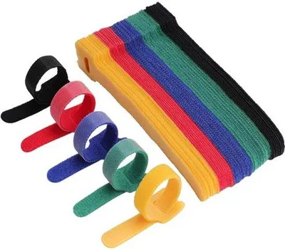 Zdjęcie produktu dla Organizer do kabli, 50 sztuk, 12 x 150 mm, wielokrotnego użytku