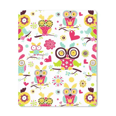 Produktbild von MuchoWow® Mauspad Mousepad Muster - Eule - Tiere 30x40 cm - Mousepads - Maus Mat - Pad - Mausunterlage - Mausmatten