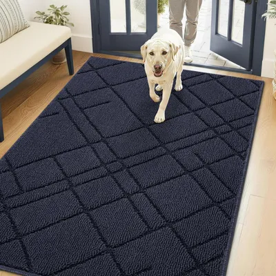 Immagine prodotto di Tappetino antiscivolo per interni, 80x120 cm, rettangolare, colore blu navy