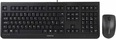 Zdjęcie produktu dla CHERRY DC 2000, Pełnowymiarowy (100%), Przewodowa, USB, QWERTY, Czarny, Dołączona myszka
