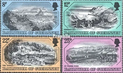 Produktbild von Briefmarken GB - Guernsey 1982 Mi 241-244 (kompl.Ausg.) postfrisch Stiche