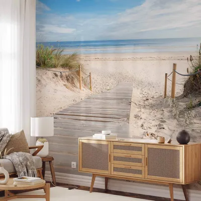 Produktbild von Selbstklebende Folie Fototapete - On the beach 196x140 cm Landschaften c-B-0005-a-b
