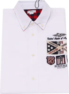 Obrázek produktu pro 3817K camicia uomo U.S. POLO ASSN. HERITAGE bílá bavlněná košile man