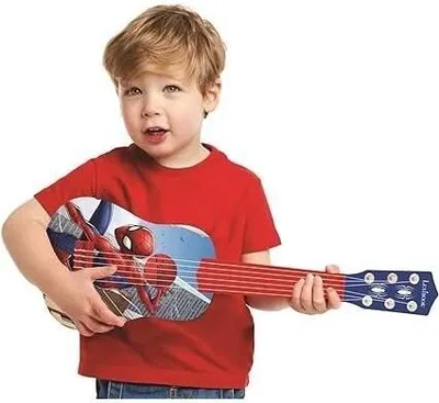 Produktbild von Spider-Man Kindergitarre Lexibook, 53cm, 6 Nylon Saiten, Inklusive Lernanleitung