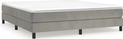 Produktbild von vidaXL Boxspringbett mit Matratze Hellgrau 180x200 cm Samt