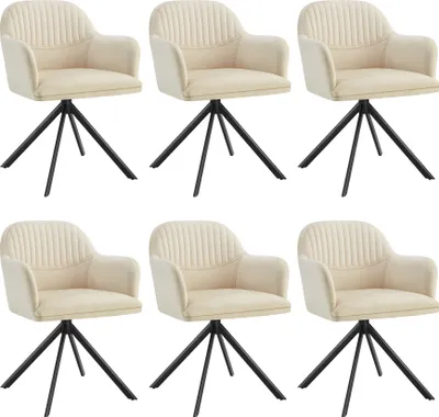 Produktbild von tectake® Samt-Drehstuhl Lona gepolstert 56 x 59 x 81 cm