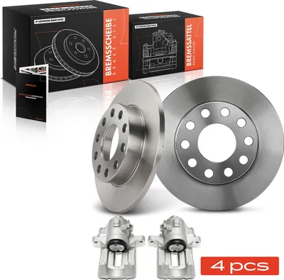 Produktbild von Frankberg 2x Bremssattel+2x Bremsscheiben Hinten für VW Passat Audi A4 8E Seat Exeo
