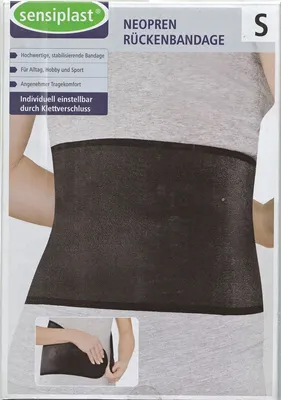 Produktbild von Sensiplast Neopren Rückenbandage 70 - 90cm Größe S Für Alltag, Hobby und Sport