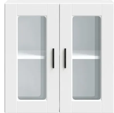 Produktbild von vidaXL Küchen-Hängeschrank mit Glastür Porto Weiß