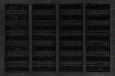Image de Paillasson rectangulaire 40x60 cm caoutchouc et fibre de coco