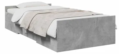 Zdjęcie produktu dla Rama łóżka z przechowywaniem Betonowy szary 80 x 200 cm