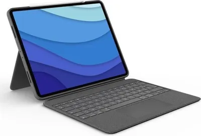Immagine prodotto di Custodia con tastiera Logitech Combo Touch AZERTY, iPad Pro 12,9 (5a generazione), iPad Air (5a e 6a generazione), grigio